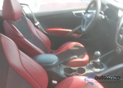 2012 Hyundai Veloster Base W/Red/Black из США, поврежденный, VIN KMHTC6AD7CU021221